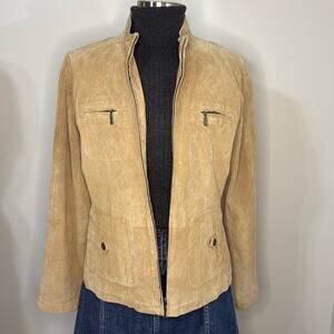 Ruff Hewn Tan Vintage Suede Jacket Size XL